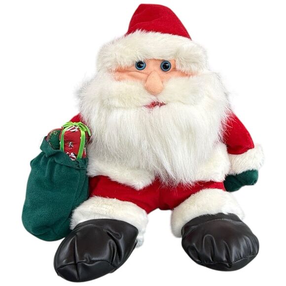 Vintage 1997 Fiesta Santa Plush 14" Happy Holidays Crowleys Stuffed Animal - Picture 3 of 14